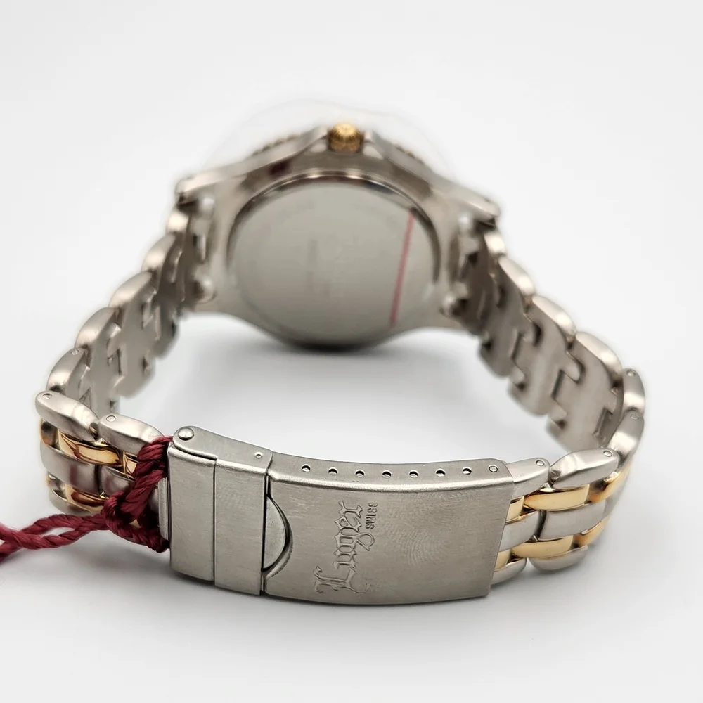 Vintage Luger Two-Tone Stainless Steel Watch with Gold PL Accents